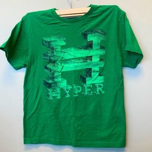 Huper Athletic Lifestyle Youth boys green Short Sleeve tee shirt with Hyper logo